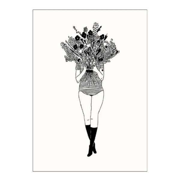 比利時 helen b 插畫海報/ A4/ flower girl