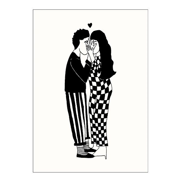 比利時 helen b 插畫海報/ A4/ secret kissers