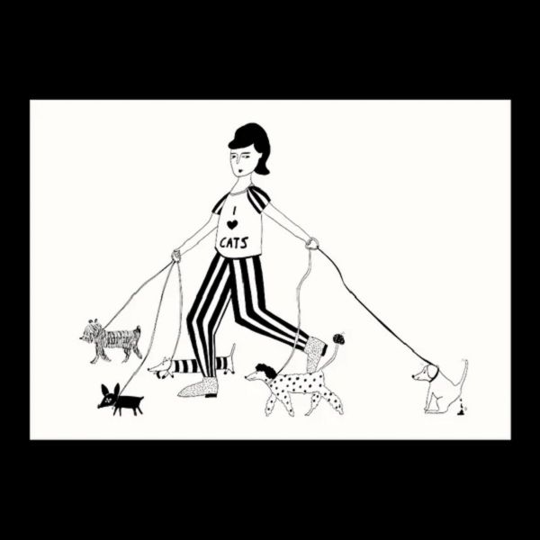 比利時 helen b 插畫海報/ A3/ I love cats
