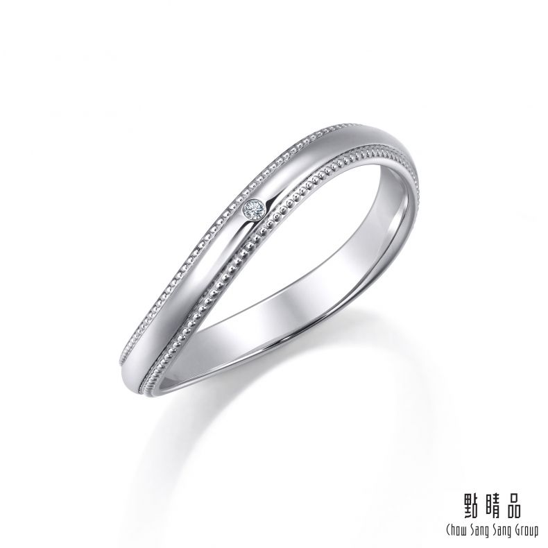 點睛品 PROMESSA PT950鉑金 小皇冠系列 結婚戒指 / 對戒款(港圍11號)