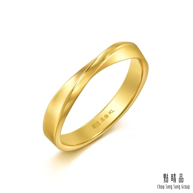點睛品 莫比烏斯環 黃金戒指_計價黃金(港圍19號)