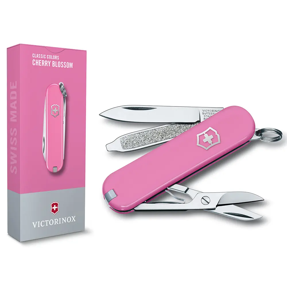 VICTORINOX 瑞士維氏 迷你7用盒裝瑞士刀-粉