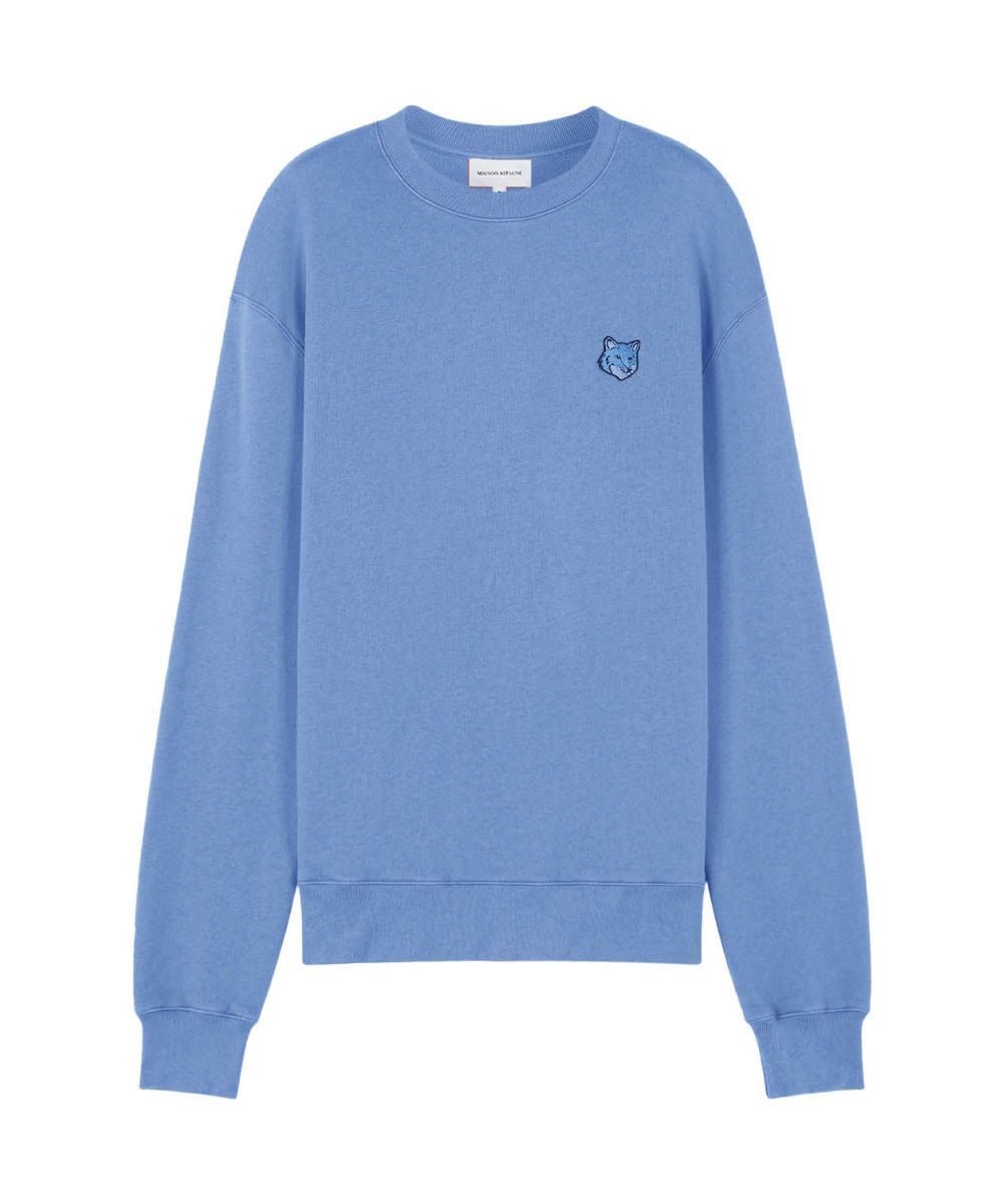 MAISON KITSUNÉ 錢布雷藍變化狐狸頭LOGO舒適衛衣/中性/S