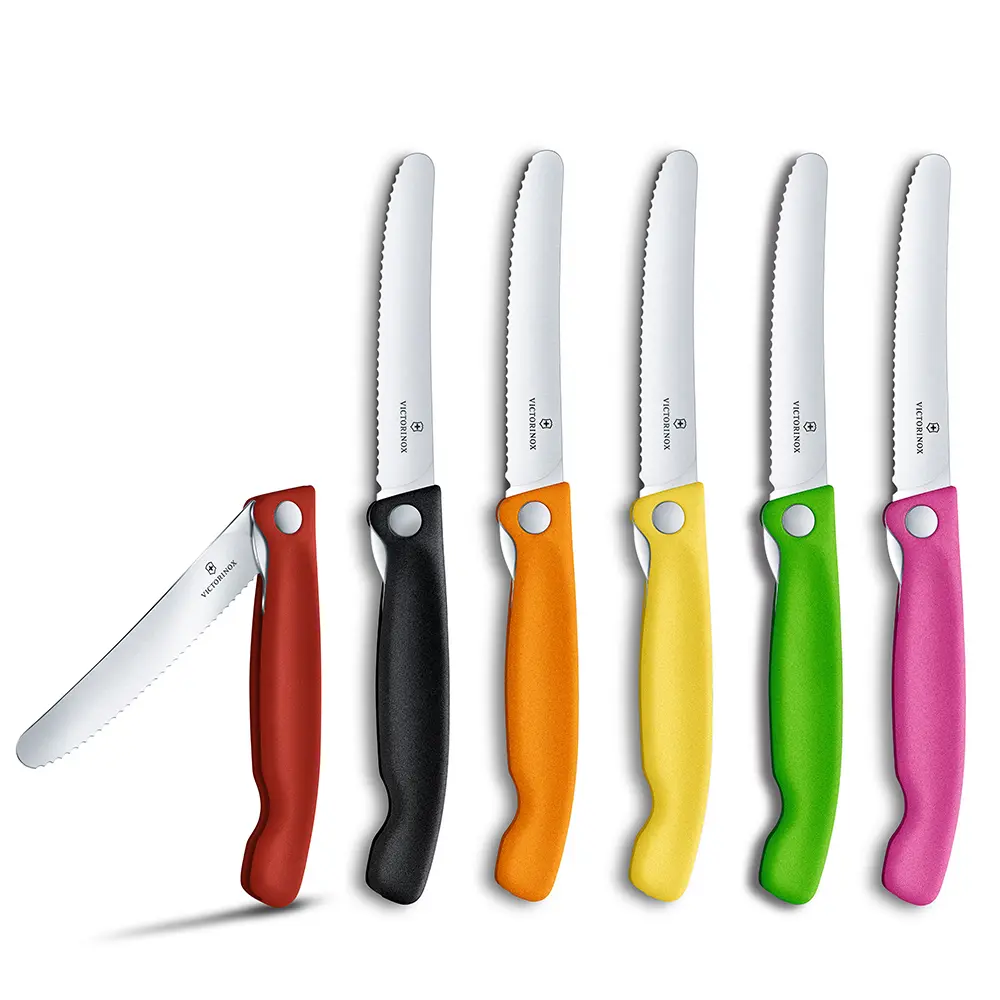 VICTORINOX 瑞士維氏 摺疊款番茄刀-粉
