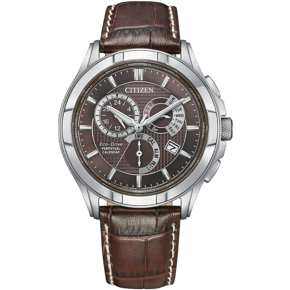 CITIZEN 星辰 光動能萬年曆手錶-42mm BL8160-07X