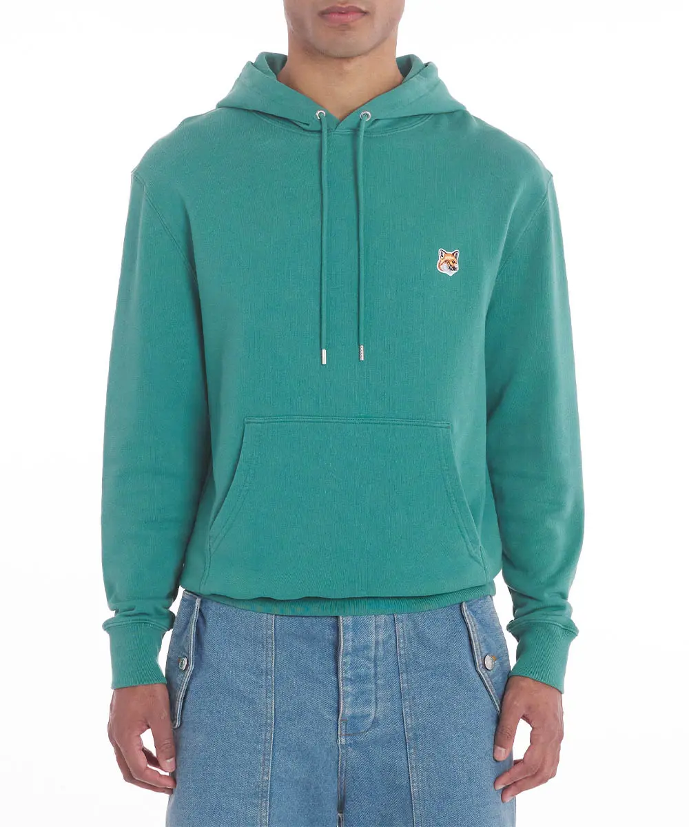 MAISON KITSUNÉ 松樹綠狐狸頭LOGO經典連帽衛衣/中性/M