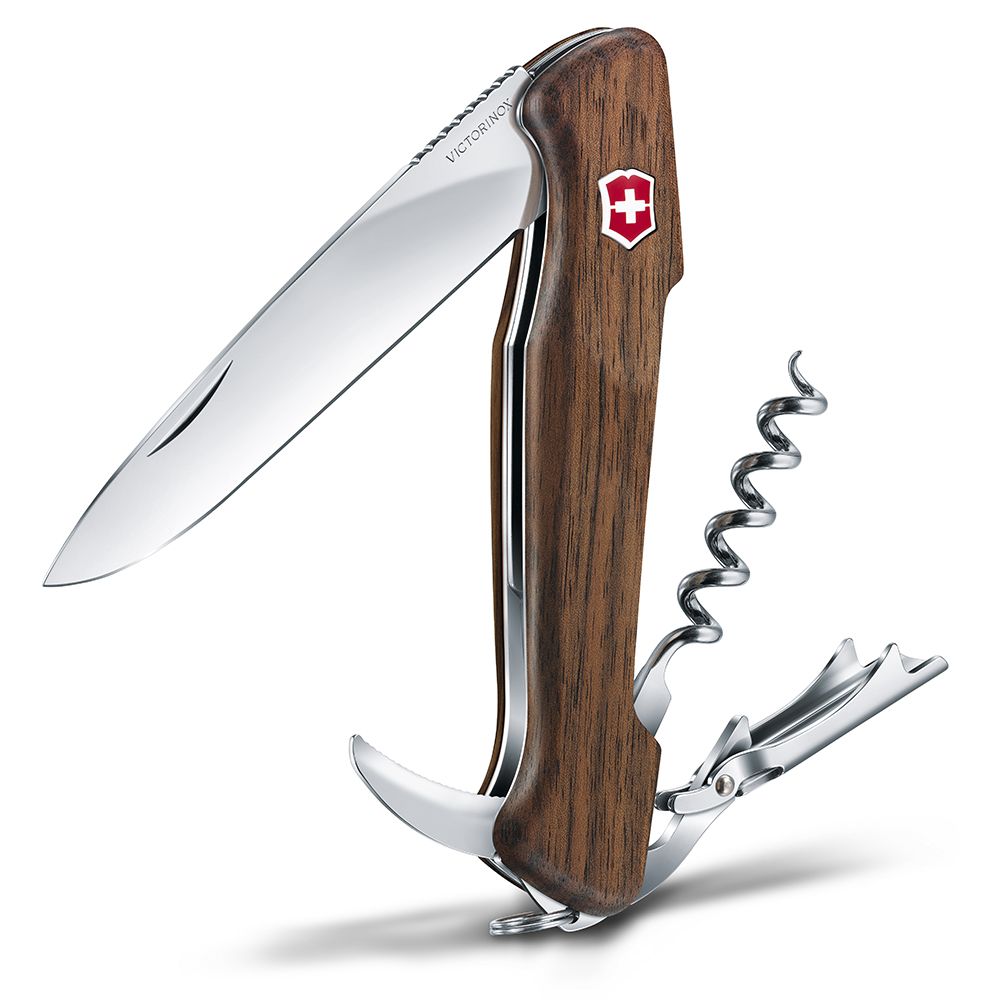 VICTORINOX 瑞士維氏 葡萄酒大師安全鎖6用瑞士刀-胡桃木