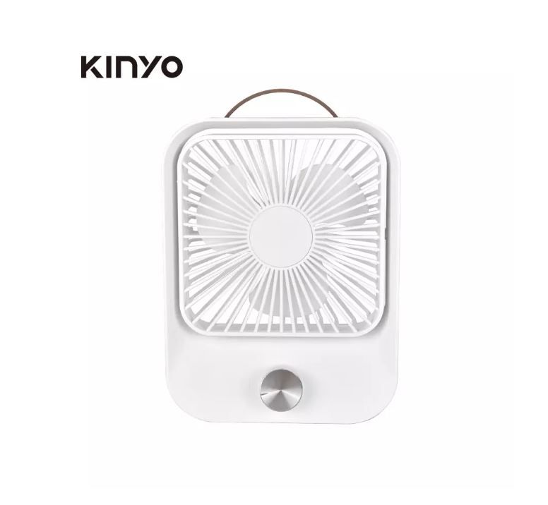 KINYO復古無段式桌扇/ 白