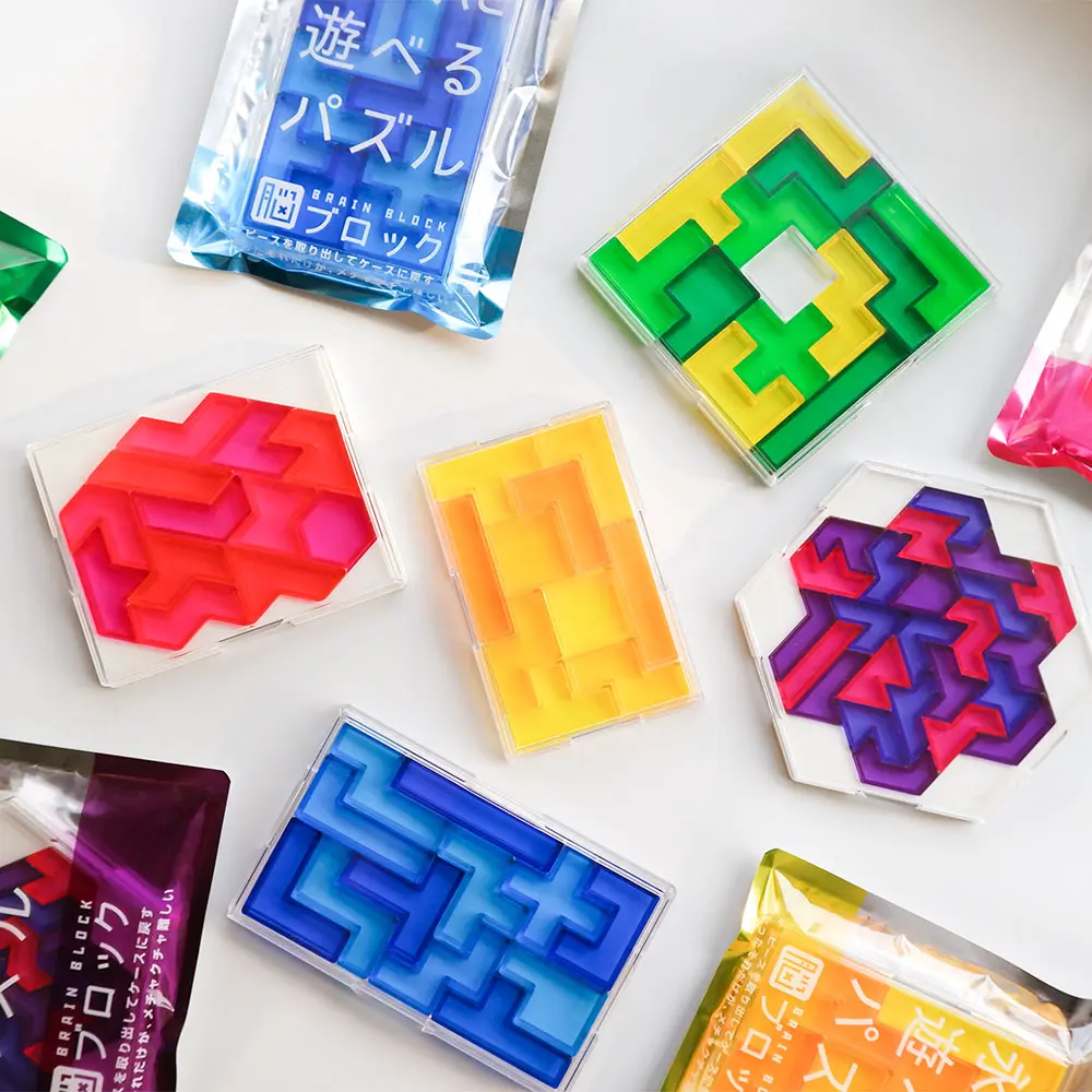 tenyo 日本製腦力開發益智拼圖＿level 1 Tetromino