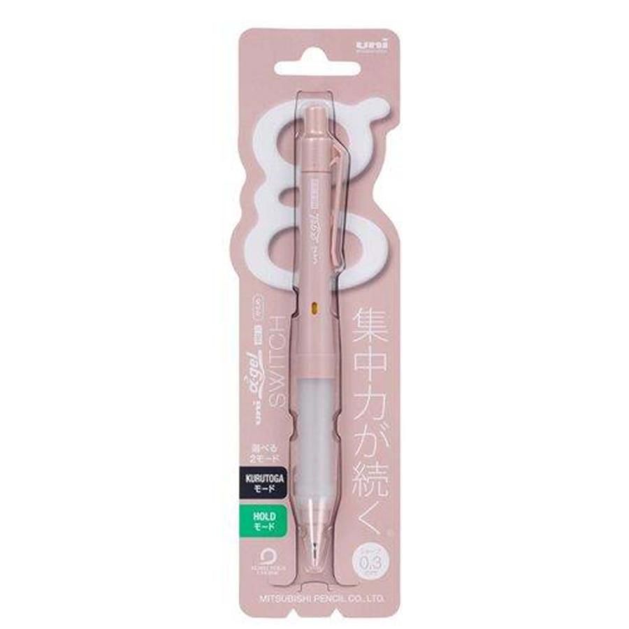 uni α-Gel Switch旋轉自動鉛筆/ 0.3/ 棉花淡粉