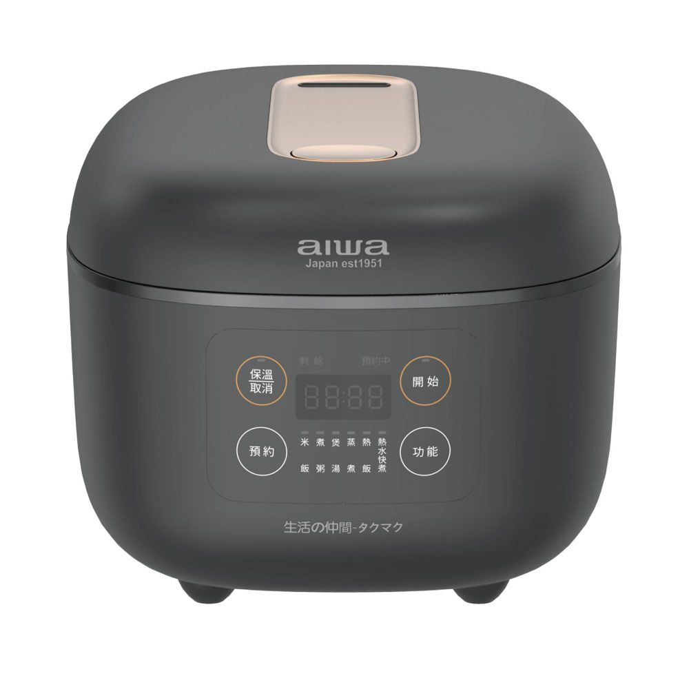 AIWA 愛華 4L 微電腦多功能電子鍋 RC-8 (黑/白色)/ 黑色