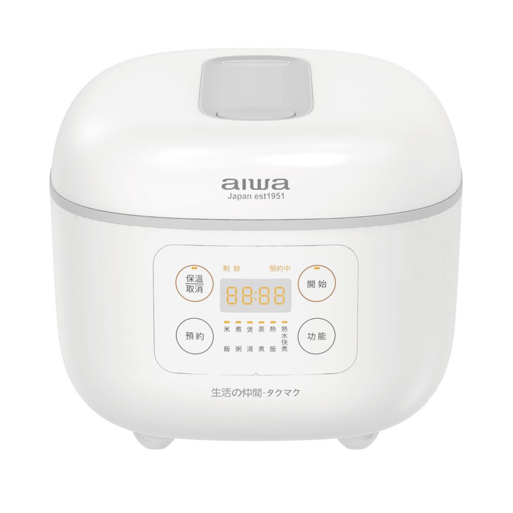 AIWA 愛華 4L 微電腦多功能電子鍋 RC-8 (黑/白色)/ 白色