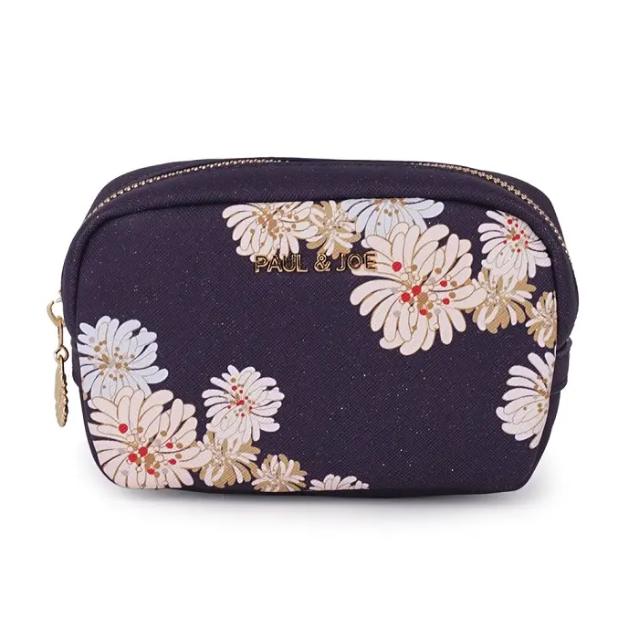 日本 PAUL & JOE ACCESSOIRES Chrysantheme 化妝包/ Navy
