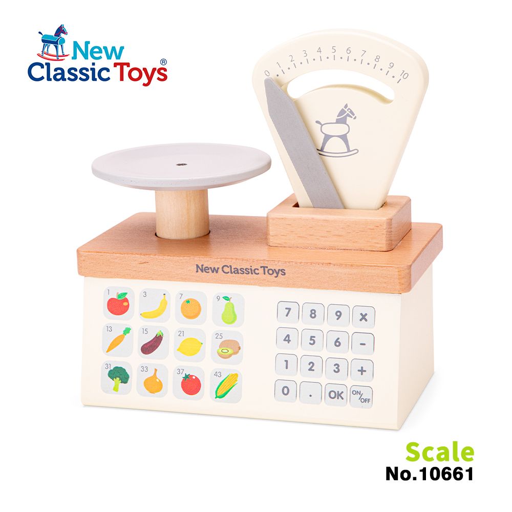 【荷蘭New Classic Toys】幼兒認知學習超市蔬果秤木製玩具-10661