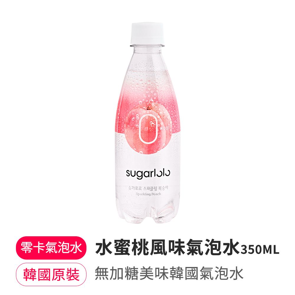 【韓味不二】水蜜桃風味氣泡水 350ml/瓶*6