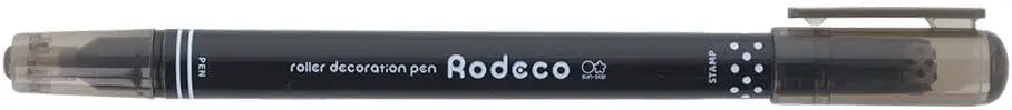 日本 sun-star Rodeco 雙頭裝飾筆/ 圓點/ 黑