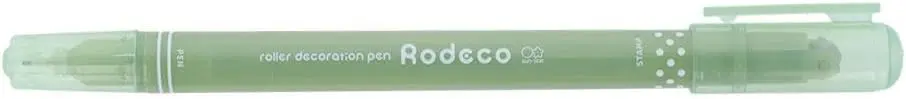 日本 sun-star Rodeco 雙頭裝飾筆/ 圓點/ 綠