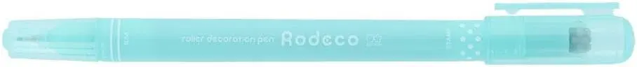 日本 sun-star Rodeco 雙頭裝飾筆/ 圓點/ 薄荷籃