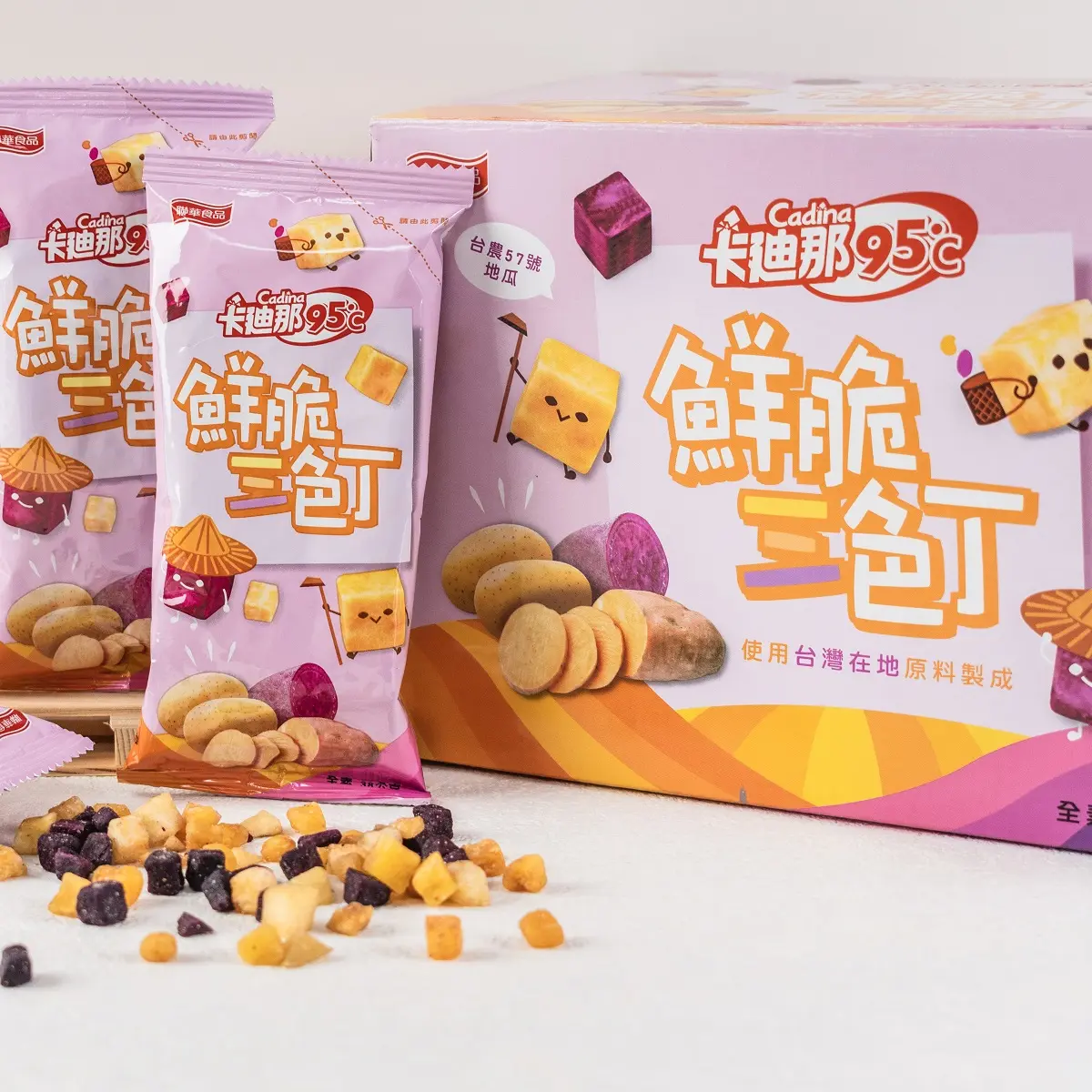 Cadina卡廸那 95℃ 鮮脆三色丁/ 38gX16入