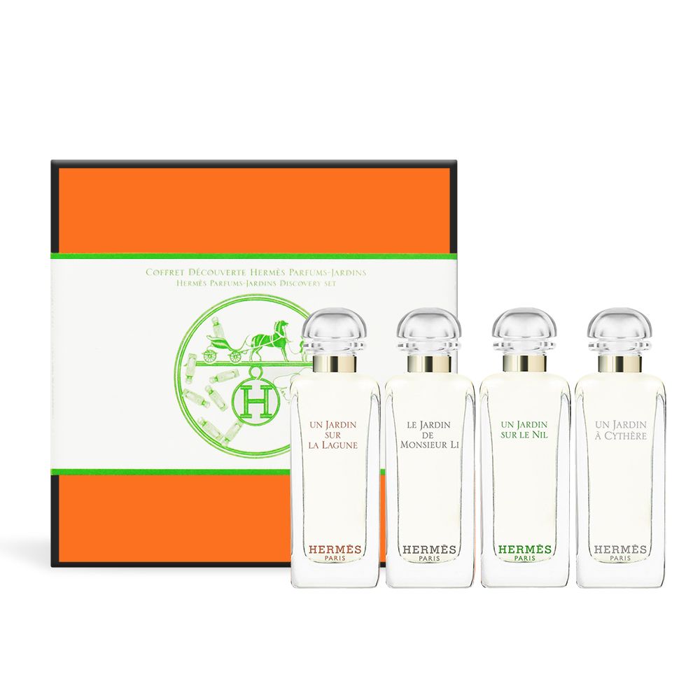 HERMES愛馬仕花園香水禮盒四入組/ 7.5mlX4/ 希瑟花園+尼羅河+李先生+潟湖/ 平行輸入