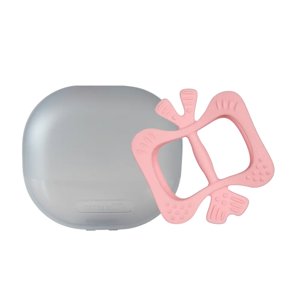 mama's tem:固齒器/ 胖蝴蝶/ 櫻花粉/ 附輕量泡泡盒