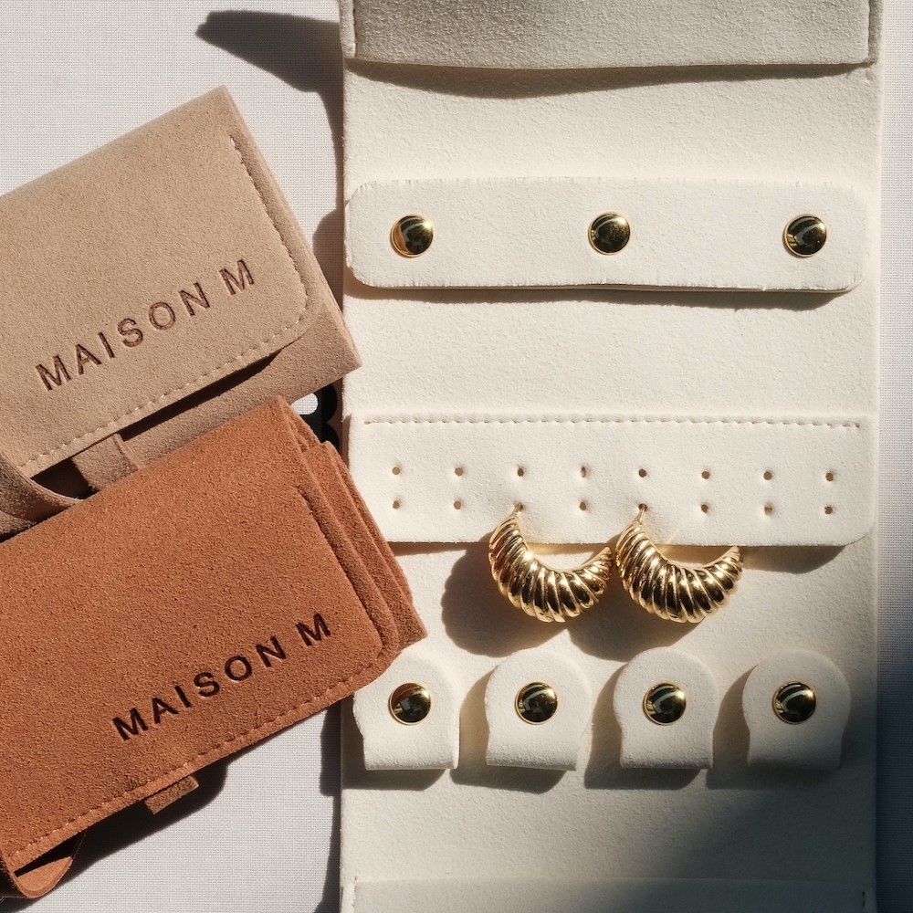 MAISON M 法式隨行珠寶收納袋-奶油白
