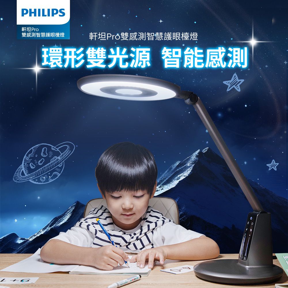 Philips 飛利浦 66191 軒坦pro 雙感測智慧護眼檯燈(PD061)