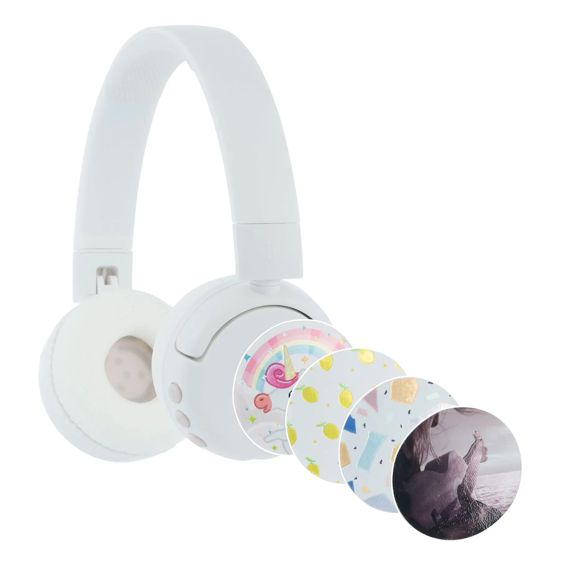 BuddyPhones POP Fun 藍芽旅遊系列 兒童耳機 (白色)