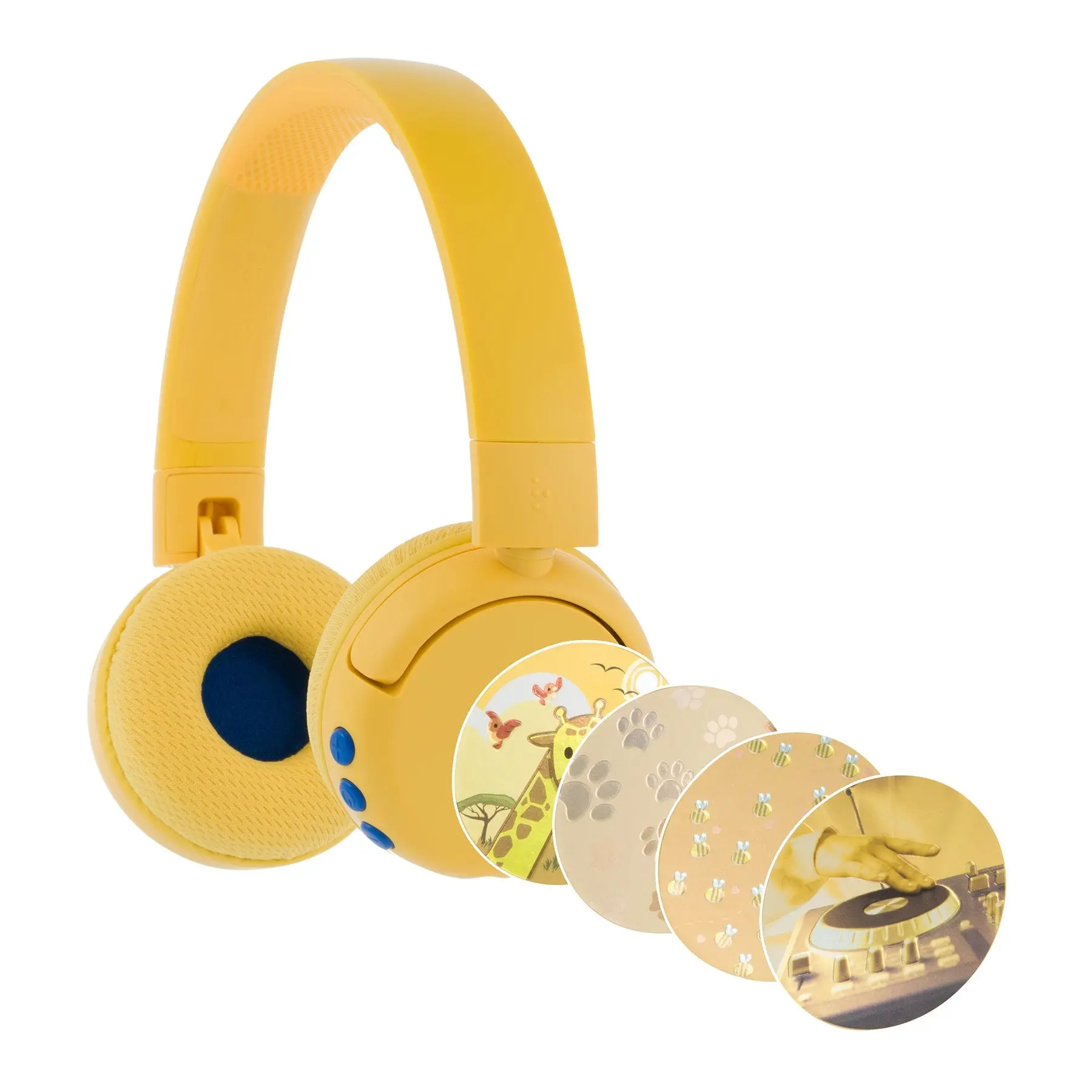 BuddyPhones POP Fun 藍芽旅遊系列 兒童耳機 (黃色)
