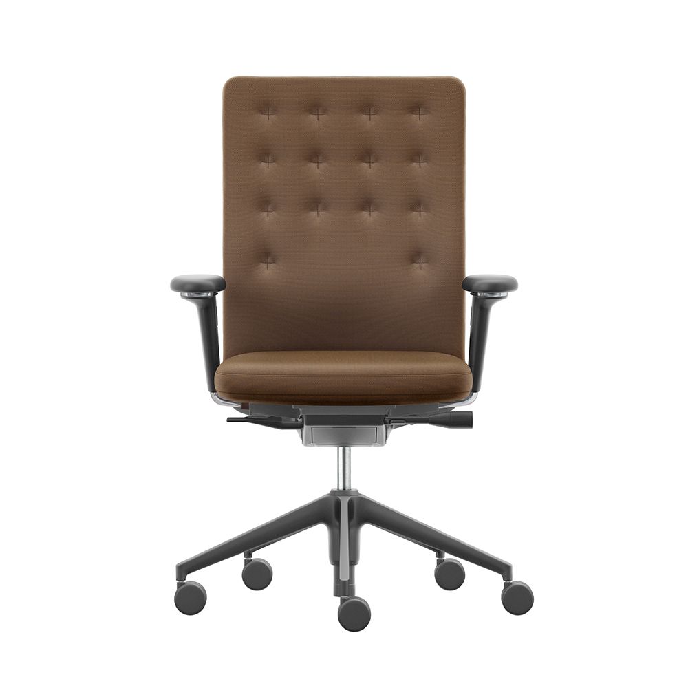 北歐櫥窗/Vitra ID Trim 全能筆挺辦公椅(中背、咖啡棕、3D扶手)