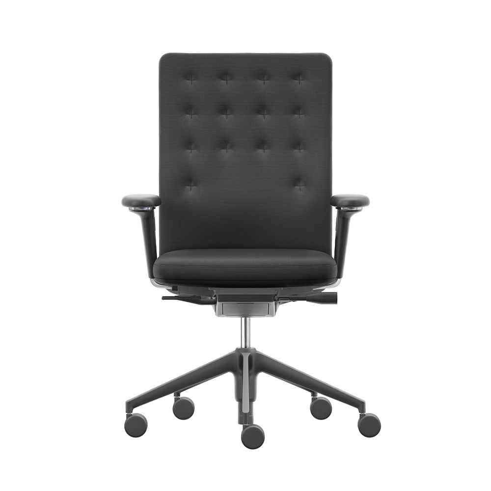 北歐櫥窗/Vitra ID Trim 全能筆挺辦公椅(中背、深灰黑、3D扶手)