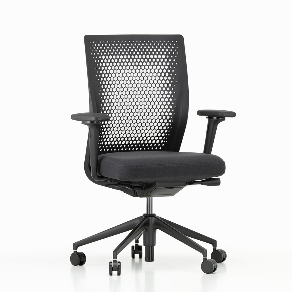 北歐櫥窗/Vitra ID Air 全能輕透辦公椅(黑椅背 x 黑座墊、2D扶手)