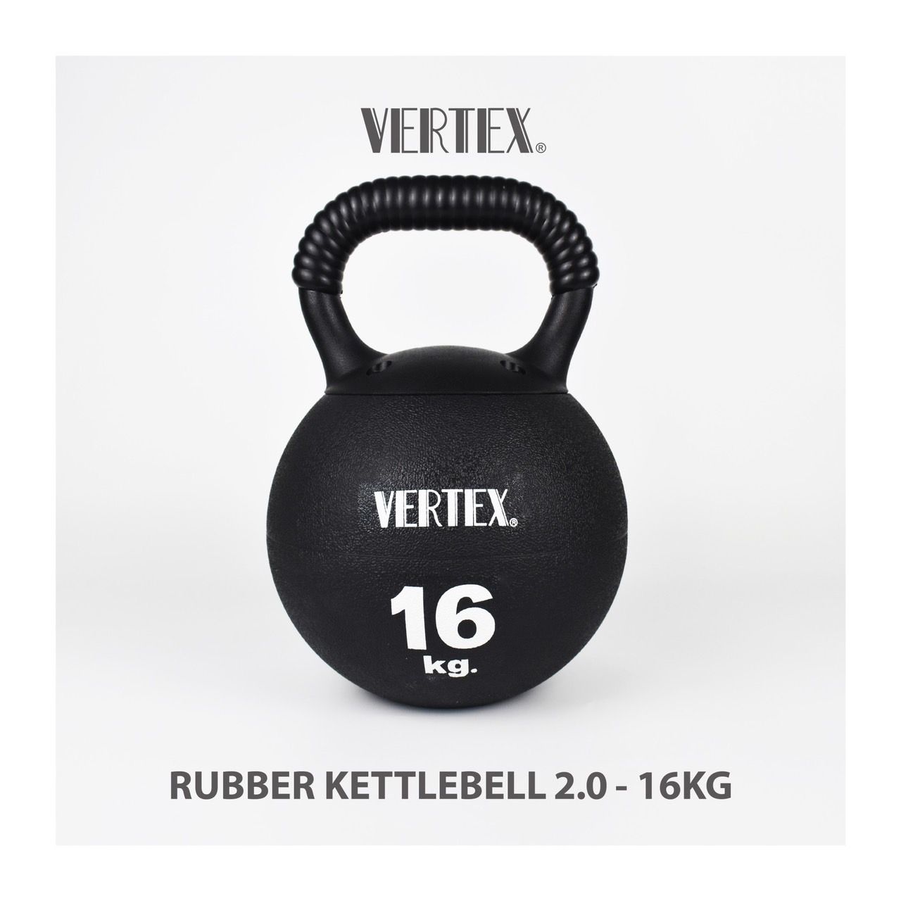 【VERTEX】16KG 橡膠壺鈴2.0 黑色