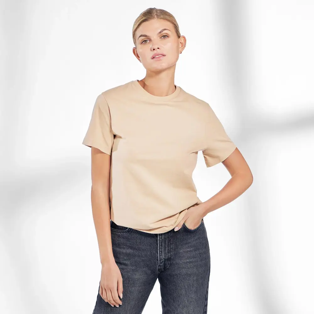 Bread & Boxers Crew-Neck Cotton 純有機棉女用圓領T/ 米色/ L