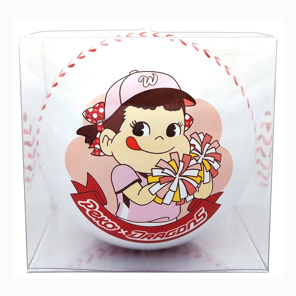 不二家Peko牛奶糖球型罐/ 彩球白