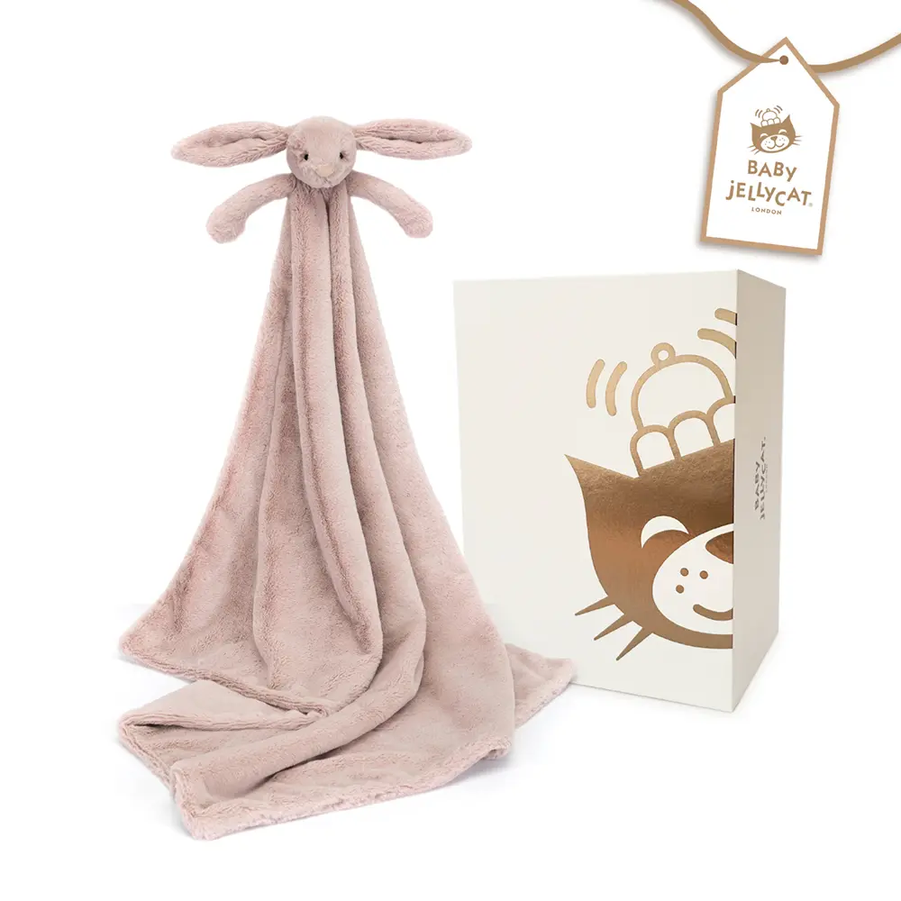 Jellycat奢華致臻安撫兔Rosa乾燥玫瑰安撫毛毯