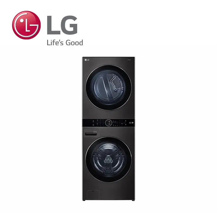 【LG 樂金】19公斤+16公斤 WashTower™ AI智控洗乾衣機 (尊爵黑) WD-S1916B