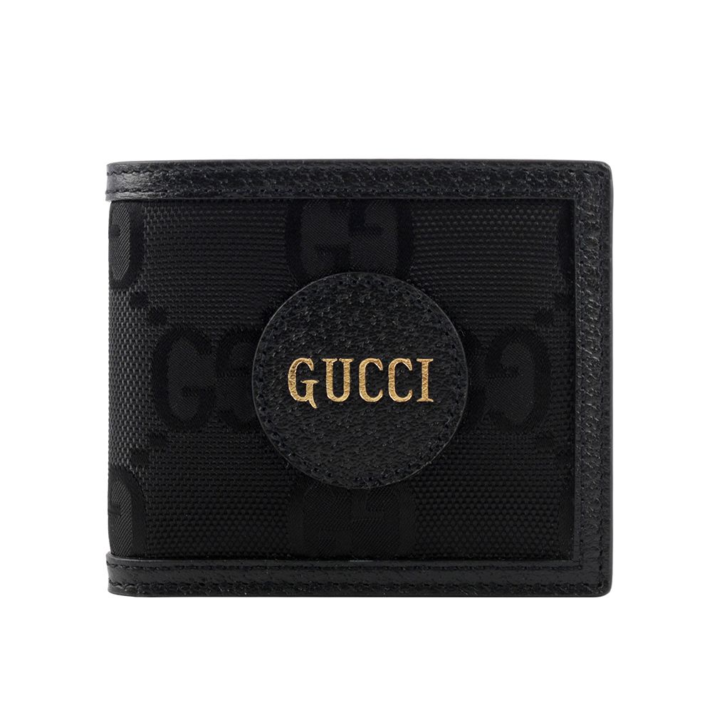 【GUCCI】Off The Grid GG 再生尼龍對開8卡短夾(黑色)/ 平行輸入