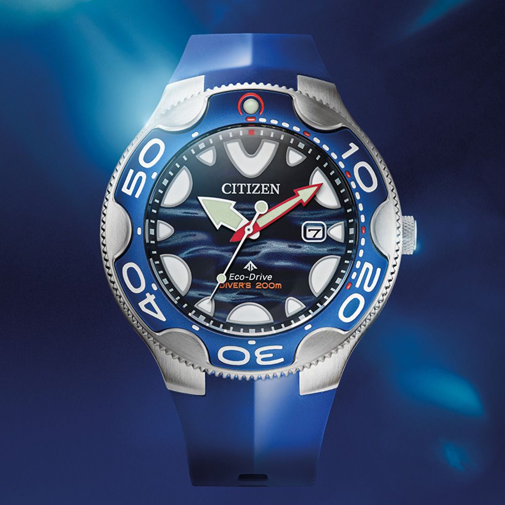 CITIZEN 星辰 PROMASTER 殺人鯨 限量光動能200米潛水錶-46mm BN0238-02L