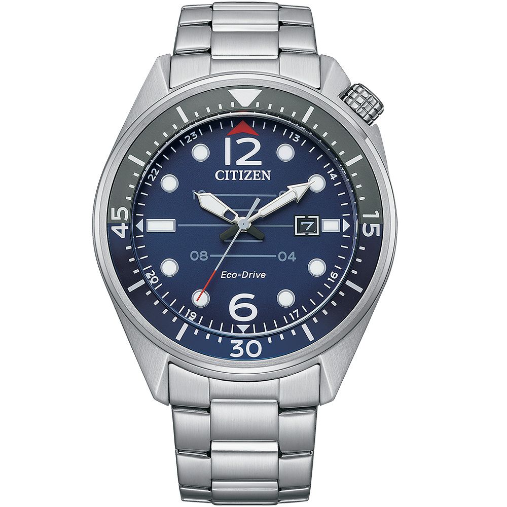 CITIZEN 星辰 聖誕節推薦款 光動能潛水風格手錶-藍 AW1716-83L
