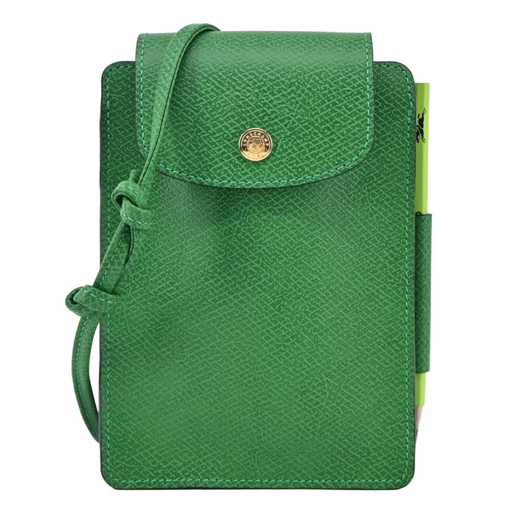 LONGCHAMP ÉPURE系列牛皮斜背包(迷你/草綠)/平行輸入