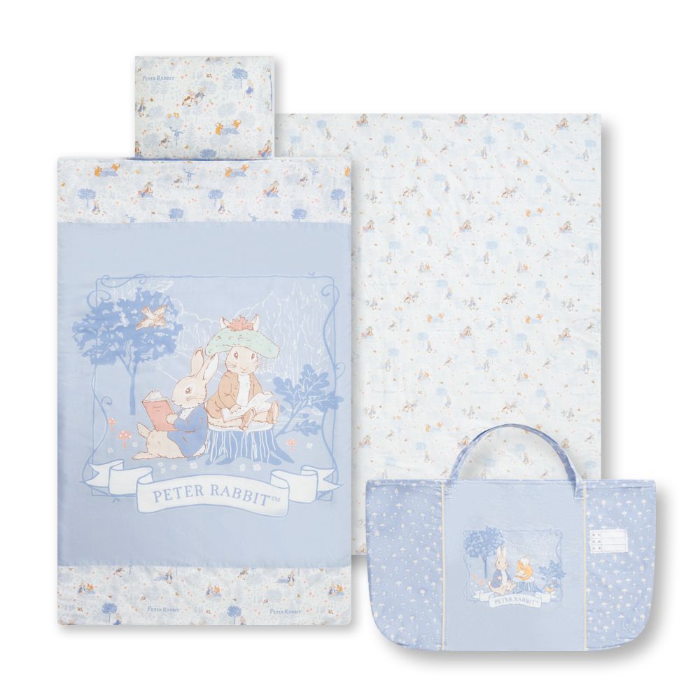 【奇哥】悅讀比得兔兩件式睡袋/ 小朋友睡袋/兒童睡袋/幼兒園睡袋/ 藍色