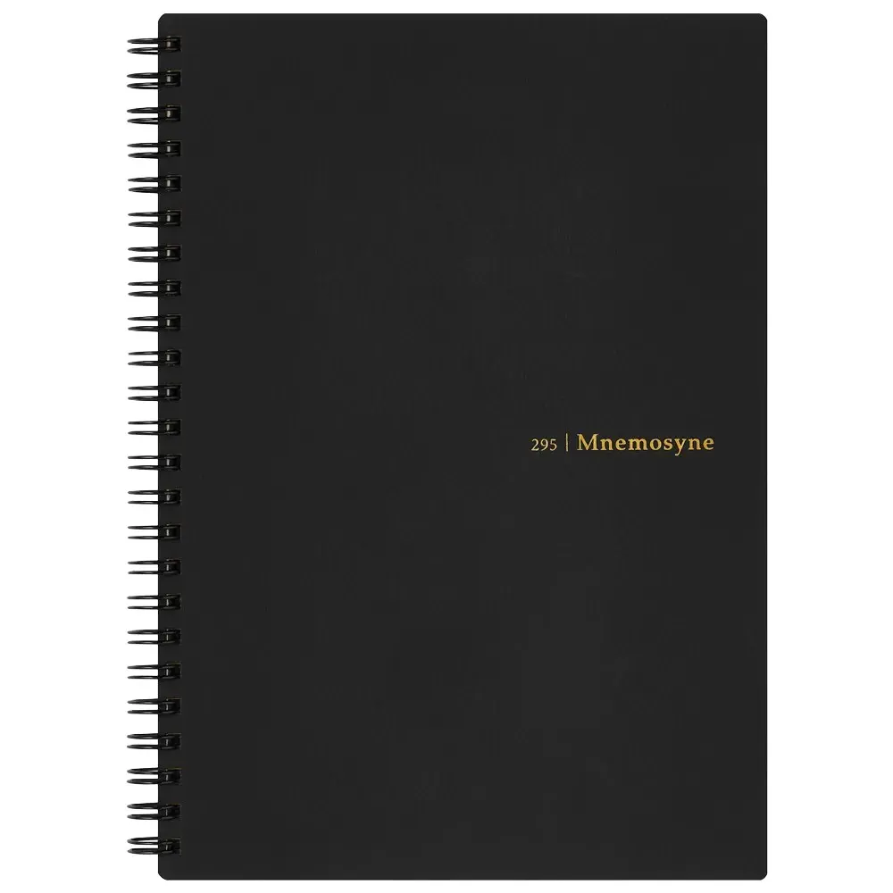 maruman Mnemosyne軟皮7mm橫線筆記本/ A5/ 黑色