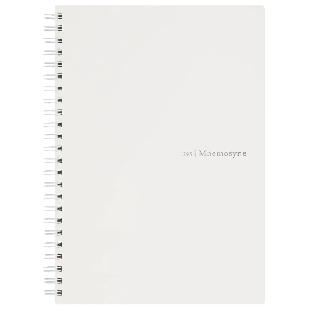 maruman Mnemosyne軟皮7mm橫線筆記本/ A5/ 灰白