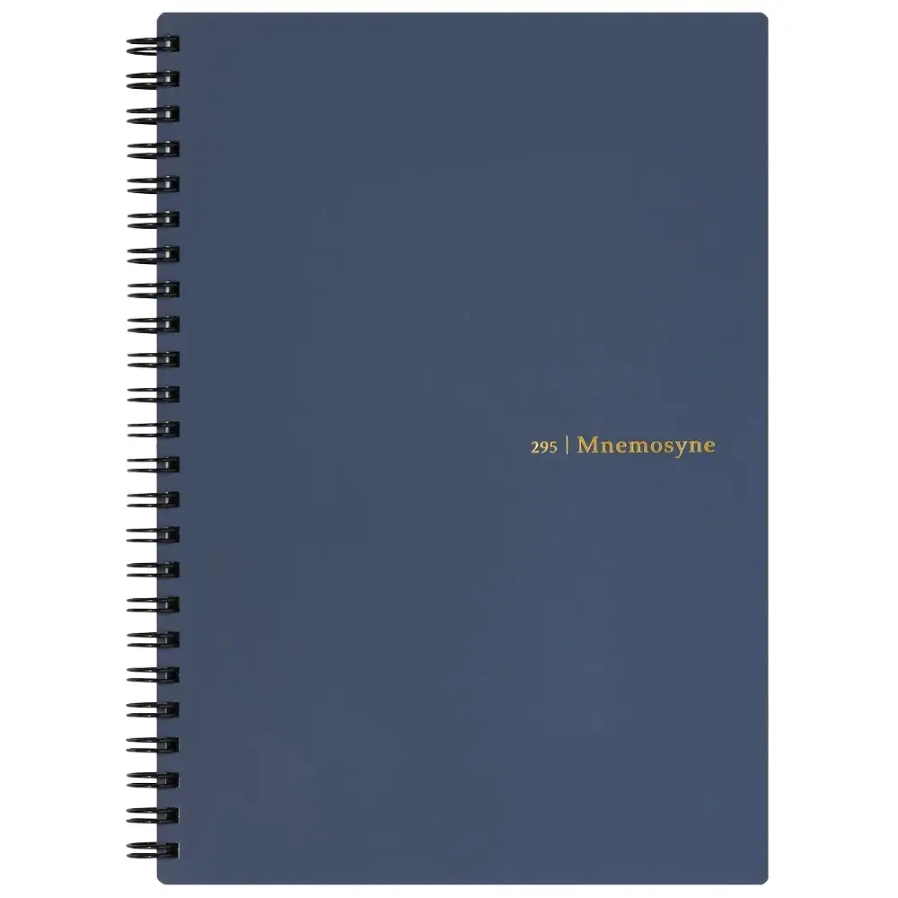 maruman Mnemosyne軟皮7mm橫線筆記本/ A5/ 海軍藍