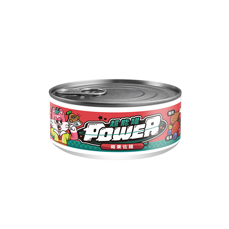 【COUCH POTATO 沙發馬鈴薯】POWER超能貓咪主食罐-莓果佐雞/24入(箱)