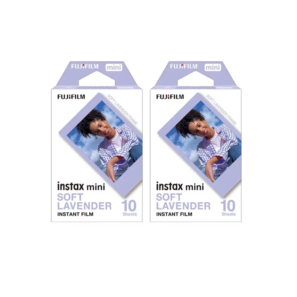 FUJIFILM instax mini 卡通拍立得底片 2入組 SOFT LAVENDER 薰衣草紫