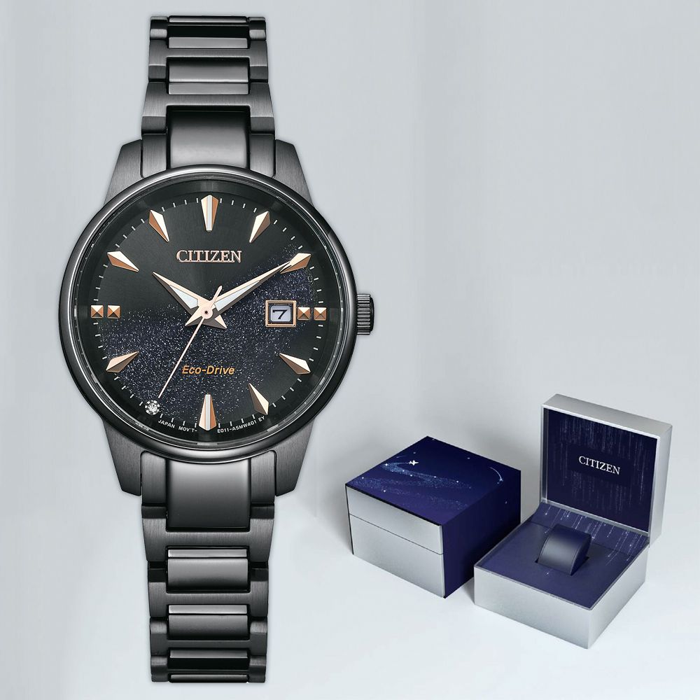 CITIZEN 星辰 銀河 光動能簡約女錶 EW2595-81E