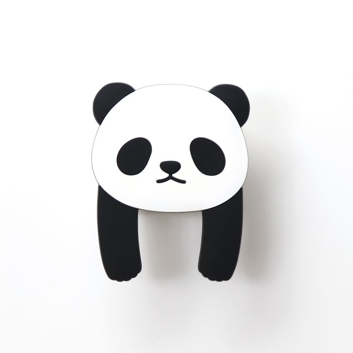 日本 TOYO CASE 無痕壁貼折手手掛勾附口袋/ 08 Panda
