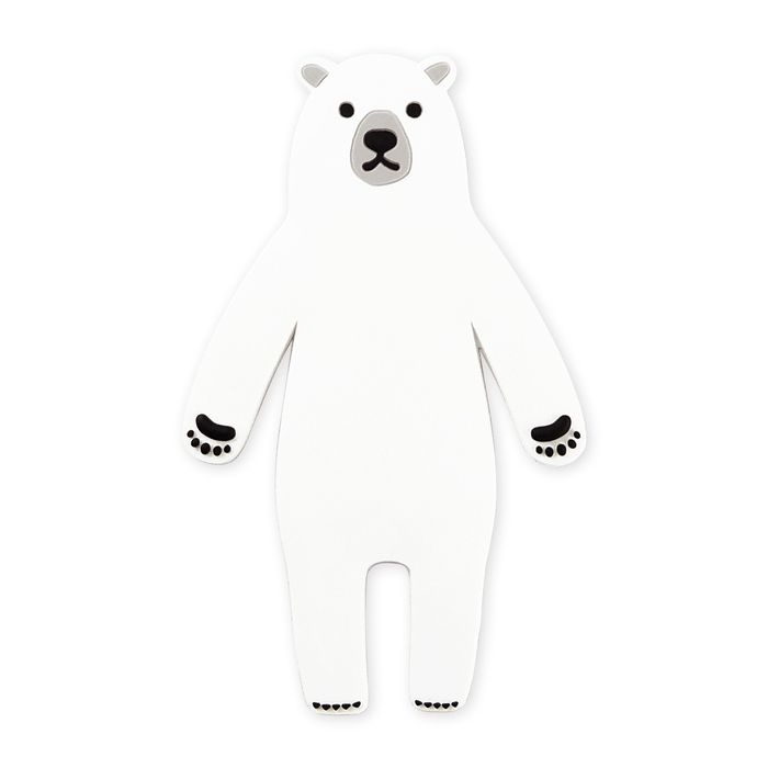 日本 TOYO CASE 無痕壁貼折手手腳交掛勾/ 04 Polar Bear